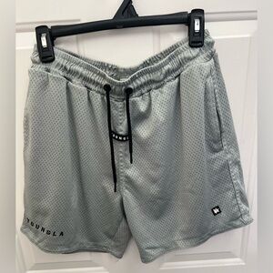 YoungLA Men’s Size M Grey Mesh Athletic Shorts